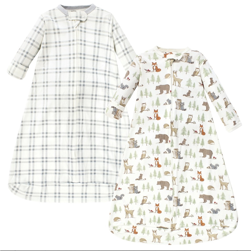 Hudson Baby Cotton Long-Sleeve Wearable Sleep Sack - 0-3 months